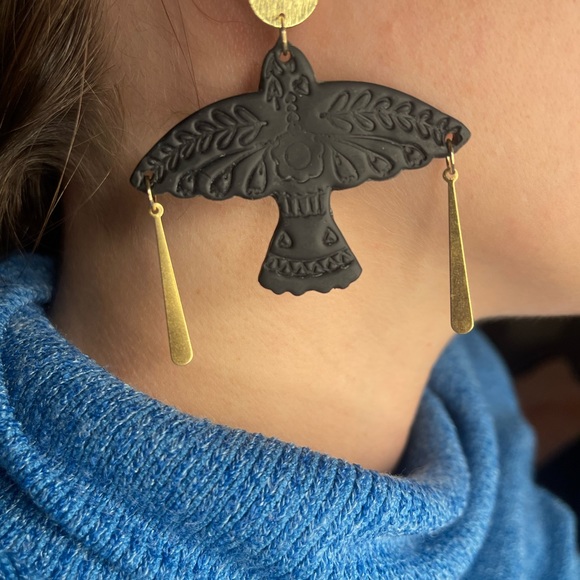 Handmade Clay Boho Creative Bird Earrings - Picture 7 of 7